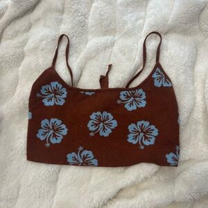 PACSUN knit tropical crop top